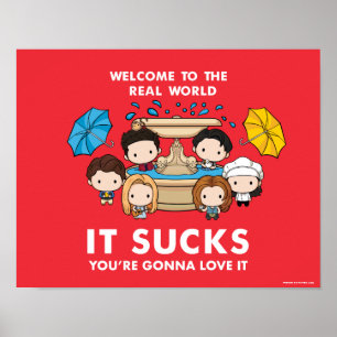 Affiche FRIENDS™ Bienvenue dans le monde réel Chibi