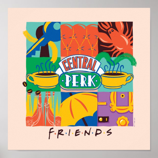 Affiche FRIENDS™ | Central Perk Graphique Vibrant (Devant)