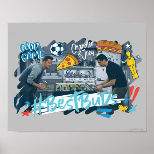 Affiche FRIENDS™ Chandler & Joey - Meilleurs potes