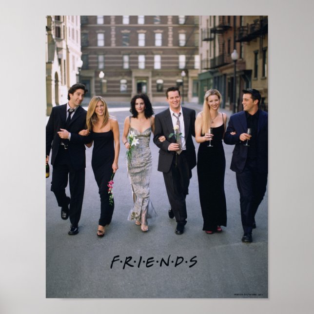 Affiche FRIENDS™ | Couples en tenue de soirée (Devant)