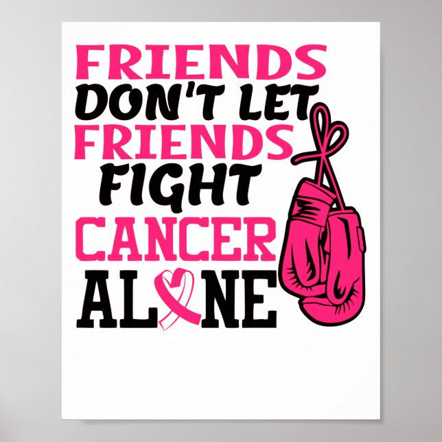 Affiche Friends Dont Let Friends Fight Cancer Alone Breast (Devant)