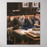 Affiche FRIENDS™, Joey, Ross et Chandler sur le canapé