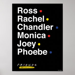 Affiche FRIENDS™ Noms des personnages