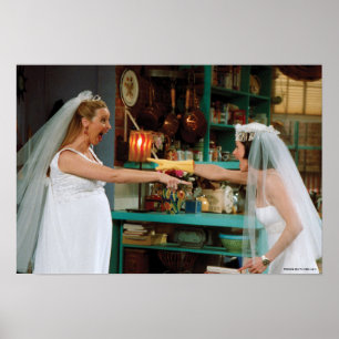 Affiche FRIENDS™   Phoebe et Monica en robe de mariée