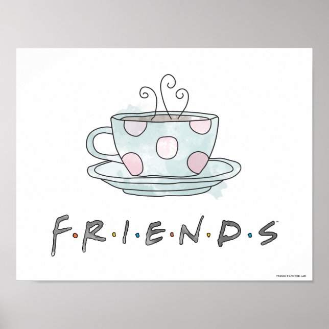 Affiche FRIENDS™ | Tasse à café Aquarelle (Devant)