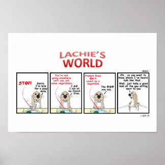 Affiche Fries françaises contre légumes