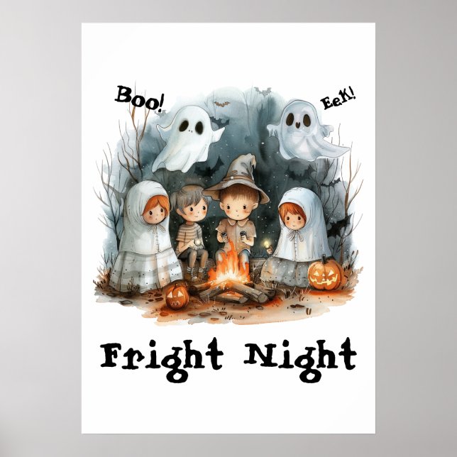Affiche Fright Night Glow - Costumes, bougies et feu de ca (Devant)