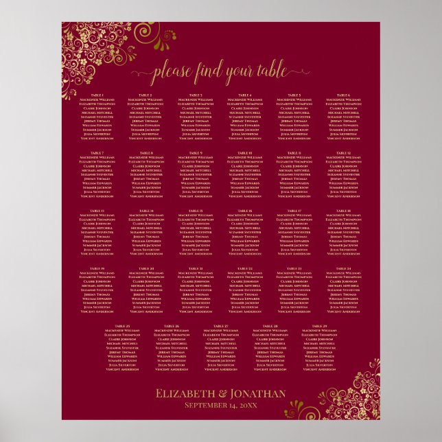 Affiche Frilles d'or sur la Bourgogne 29 Table Seating Cha (Devant)