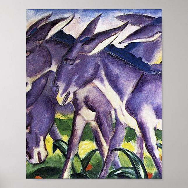 Affiche Frise d'âne par Franz Marc (Devant)