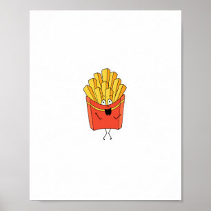 Affiche Frites, chips, thème frites chaudes