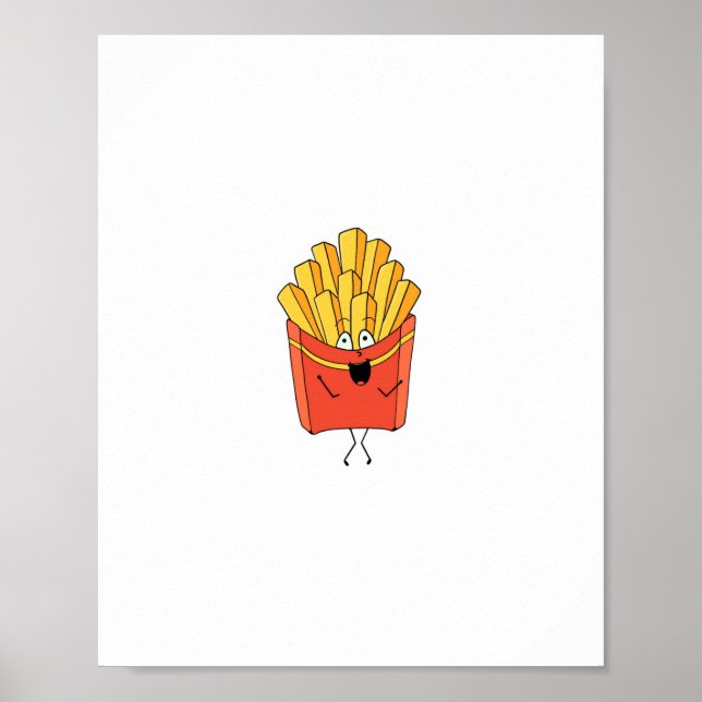 Affiche Frites, chips, thème frites chaudes (Devant)