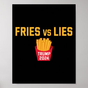 Affiche Frites contre mensonges Trump 2024 Trump 2024 Frit
