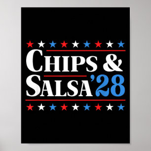 Affiche Frites et salsa 2028 Élection présidentielle drôle