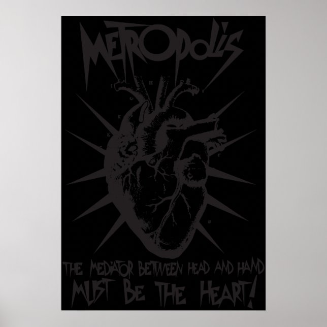 Affiche Fritz Langs Metropolis Le médiateur entre la main (Devant)