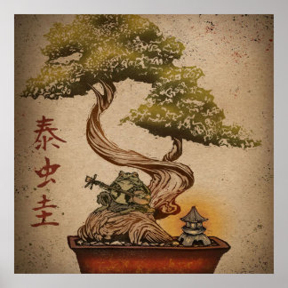Affiche Frog Bonsai Tree Art Design | Cadeau idéal