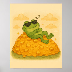 Affiche Frog dormant sur Gold Hill