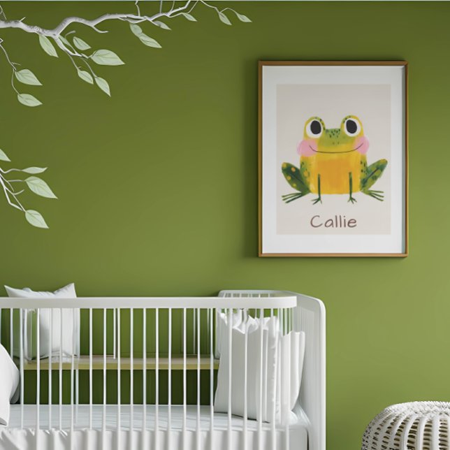 Affiche Frog Nursery Name Wall Art Print (Créateur téléchargé)