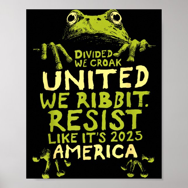 Affiche Frog Resist Cute Funny  (Devant)