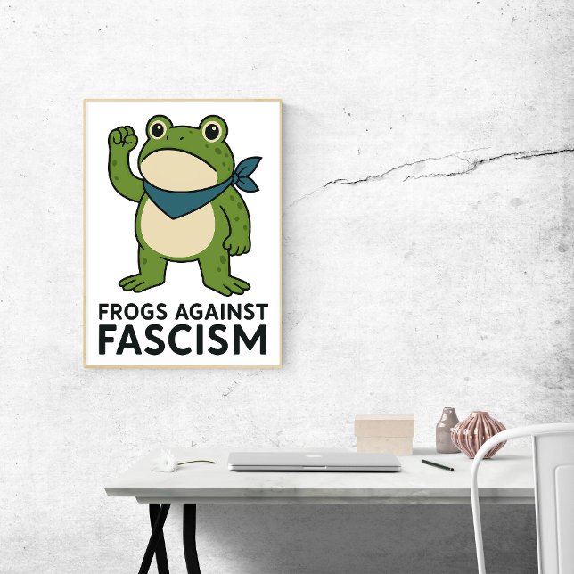 Affiche Frogs Against Fascism Portland Frog Protest (Créateur téléchargé)