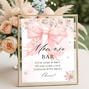 Affiche Froid à l'extérieur du Baby shower de boue d'hiver