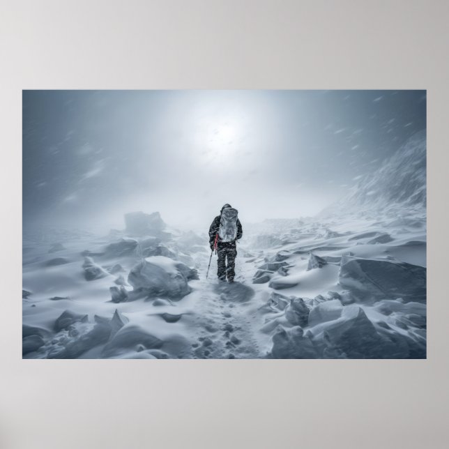 Affiche Froid Extreme Challenge Extérieur Aventure Explore (Devant)