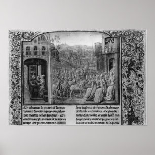 Affiche Froissart écrivant son chronique