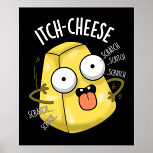 Affiche Fromage à l'Itch Funny Cheese Pun Dark BG