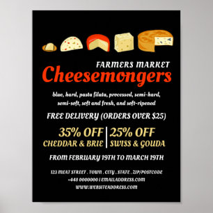 Affiche Fromage, Cheesemonger Publicité