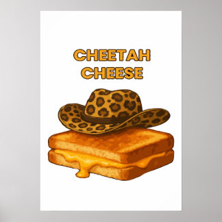 Affiche Fromage de guépard Chapeau de cowboy au fromage gr
