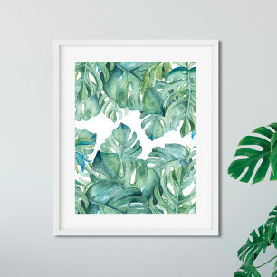 Affiche Fromage suisse tropical Plante Aquarelle Art