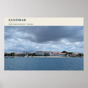 Affiche Front de mer de Stone Town à Zanzibar