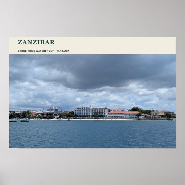 Affiche Front de mer de Stone Town à Zanzibar (Devant)
