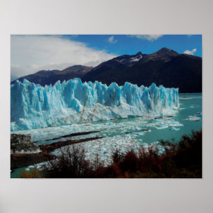 Affiche Front Du Glacier Perito Moreno Dans Les Andes
