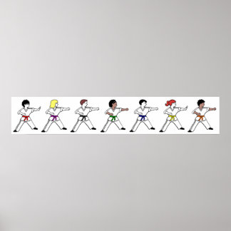 Affiche Frontière du mur des enfants des arts martiaux