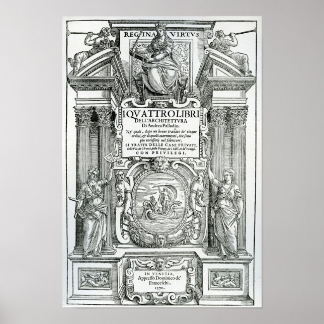 Affiche Frontispiece to 'Quattro libri dell'architettura' (Devant)