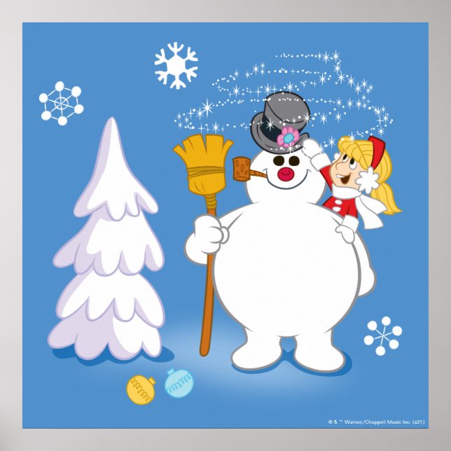 Affiche Frosty the Snowman™ | Frosty & Karen Winter Fun (Devant)