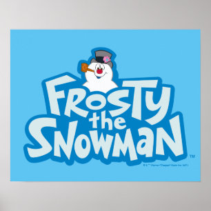 Affiche Frosty the Snowman™ Logo empilé gelé