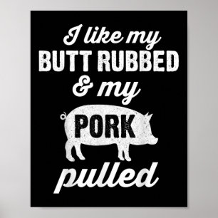 Affiche Frotte Mes Fesses Drôle Bbq Barbeque Fumoir Grill