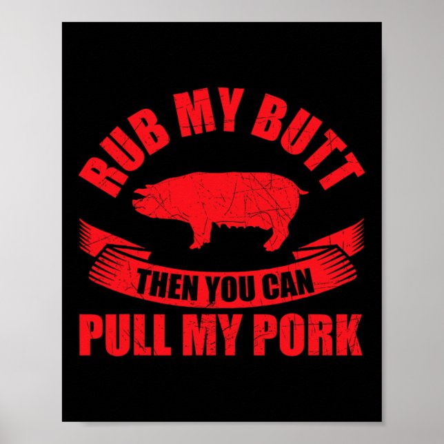 Affiche Frotte Mes Fesses Puis Tu Pourras Tirer Mon Cochon (Devant)