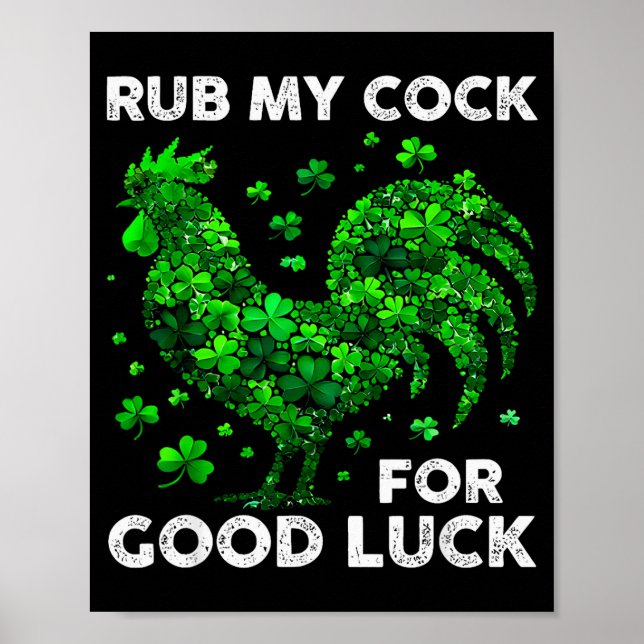 Affiche Frottez Moi Pour La Chance Drôle De Saint-Patrick  (Devant)