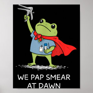 Affiche Frottis vaginal à l'aube Drôle de grenouille Specu
