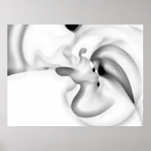 Affiche Frozen : gris Abstrait, blanc et noir