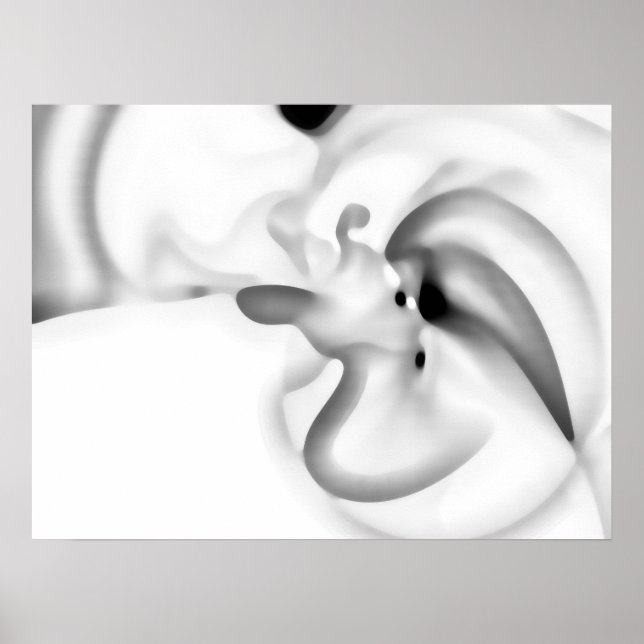 Affiche Frozen : gris Abstrait, blanc et noir (Devant)