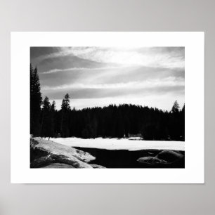 Affiche Frozen Lake Photographie noir et blanc