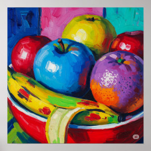Affiche Fruit Art Messy