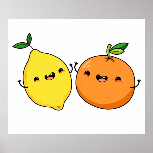 Affiche Fruit Cute Kawaii (Devant)