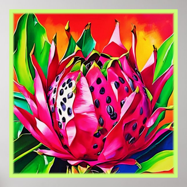 Affiche Fruit de dragon exotique (Devant)