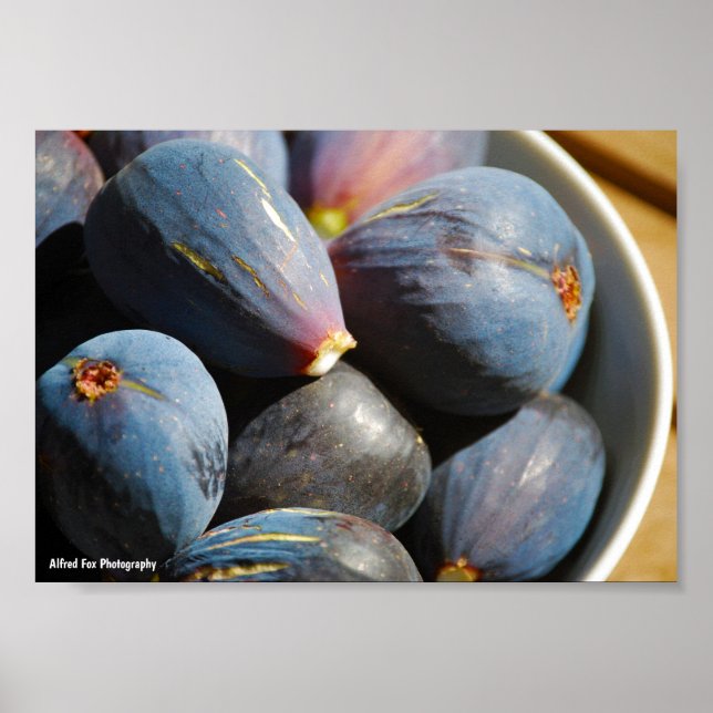 Affiche Fruit de figue violette dans un bol (Devant)