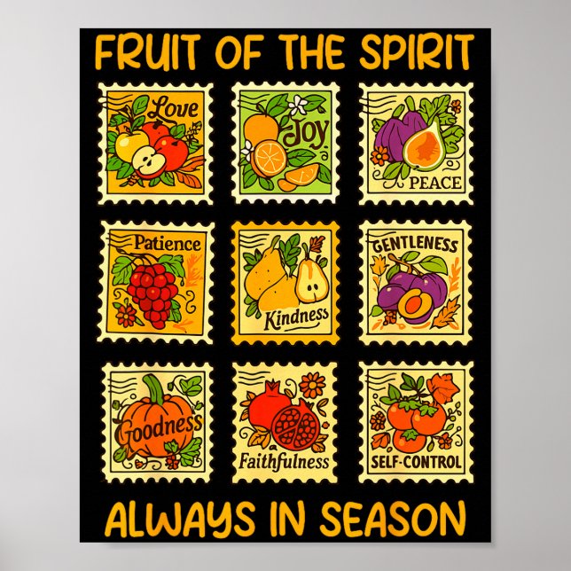 Affiche Fruit de la foi chrétienne srit Jésus Dieu amant (Devant)