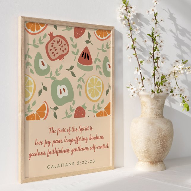 Affiche Fruit de l'Esprit Écriture Abstraite (Créateur téléchargé)